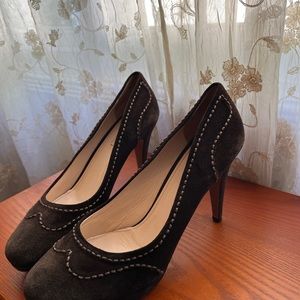 Prada Brown Suede Calzature Donna Scamosciato Lux Heels